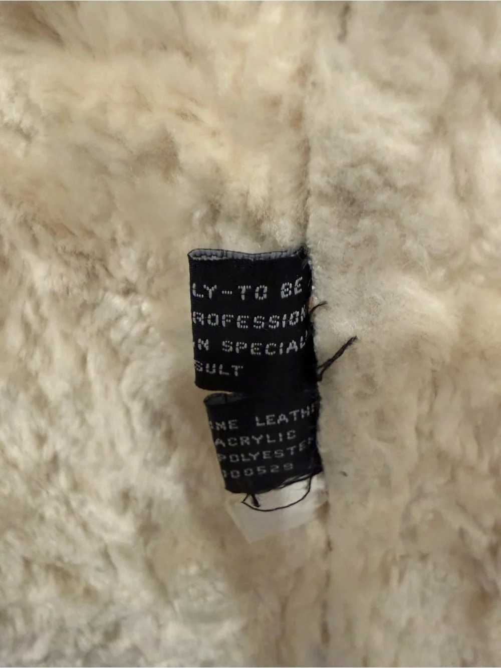 Vintage Steve Madden Genuine Leather Shearling Coat Tan Small